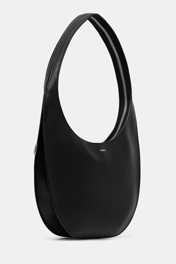 Coperni leather handbag Medium Soft Swipe COPBA109F6012 black AW25