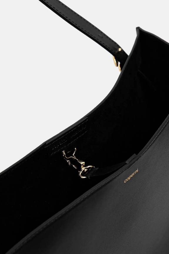 Coperni leather handbag Belt Tote COPBA77F6012B black