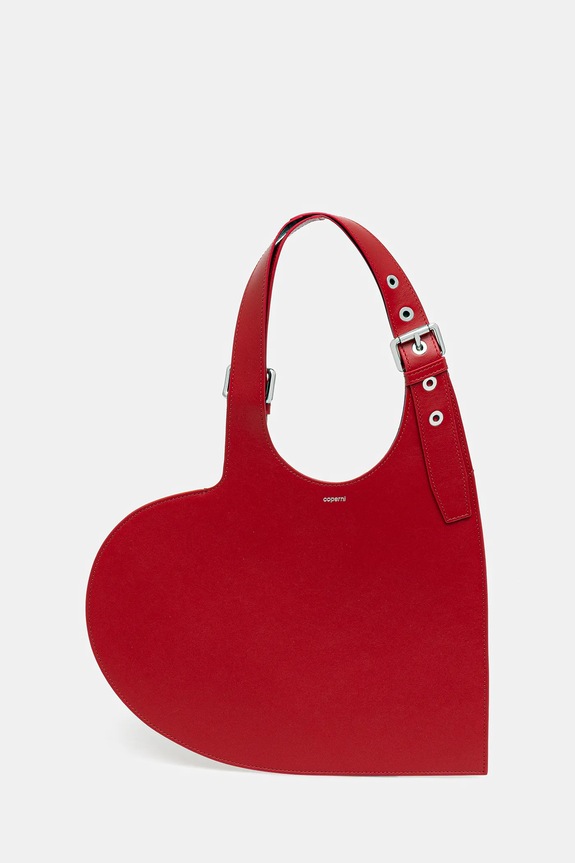 Coperni leather handbag Belt Heart Tote grain leather red COPBA112F6012