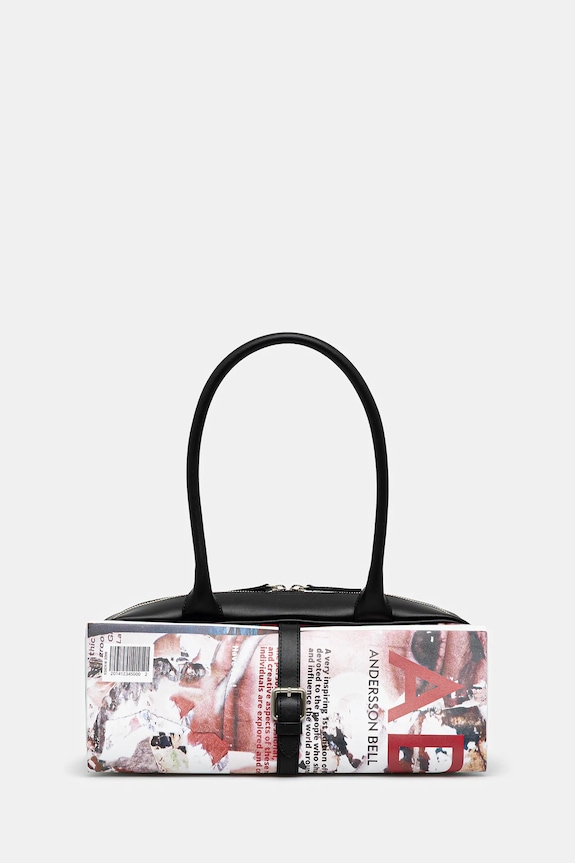 Andersson Bell leather handbag Magazine strapless white aaa491w