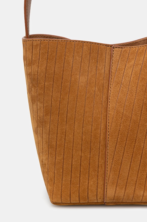 Аксесуари Нубукова сумка JW Anderson The Jwa Corner Small Bucket HB0740.LA0375 коричневий