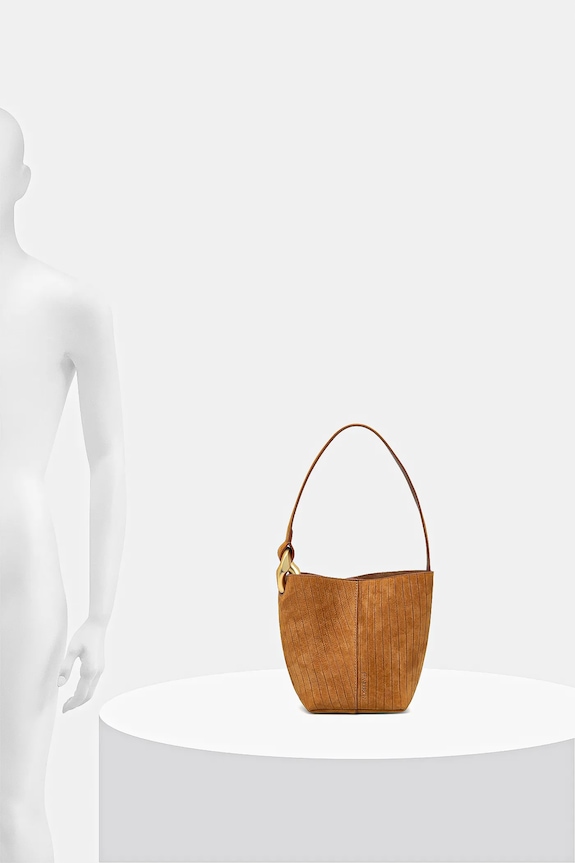 Нубукова сумка JW Anderson The Jwa Corner Small Bucket HB0740.LA0375