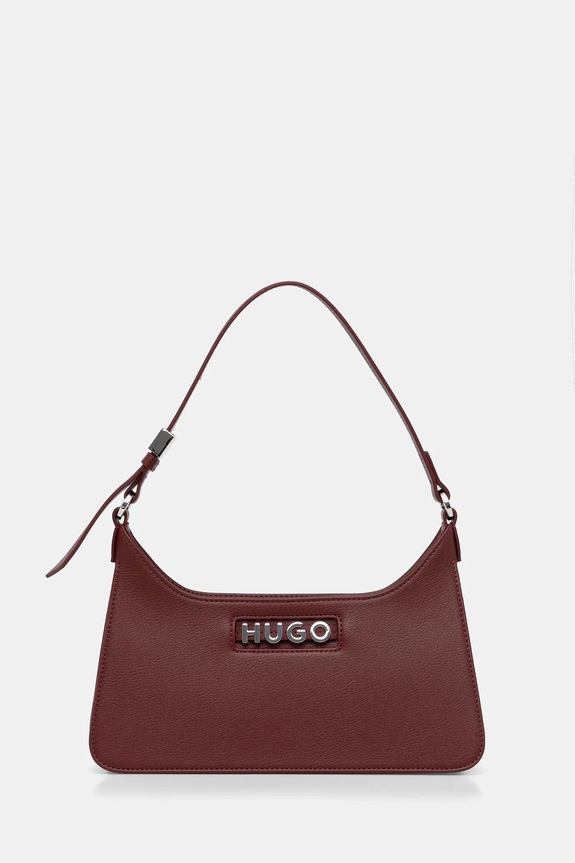 Kabelka HUGO Mel 2.0 Sh. Bag Flat jednofarebný burgundské 50552205