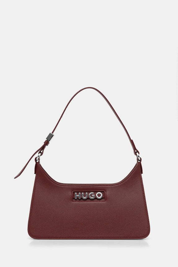 Kabelka HUGO Mel 2.0 Sh. Bag Flat jednofarebný burgundské 50552205