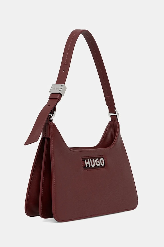 Kabelka HUGO Mel 2.0 Sh. Bag Flat 50552205 burgundské AW25
