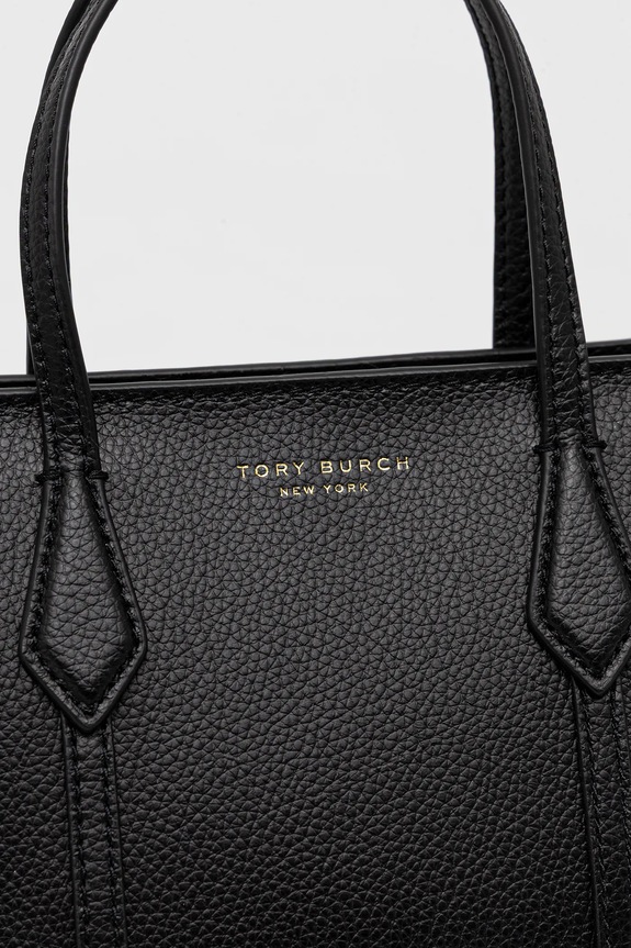 Kožna torba Tory Burch Perry Mini Tote crna 175548.001