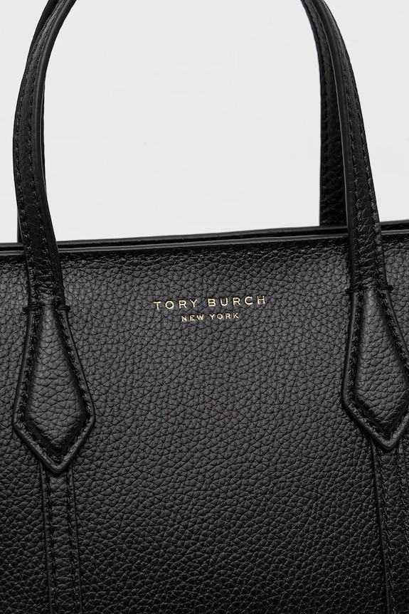Kožna torba Tory Burch Perry Mini Tote crna 175548.001
