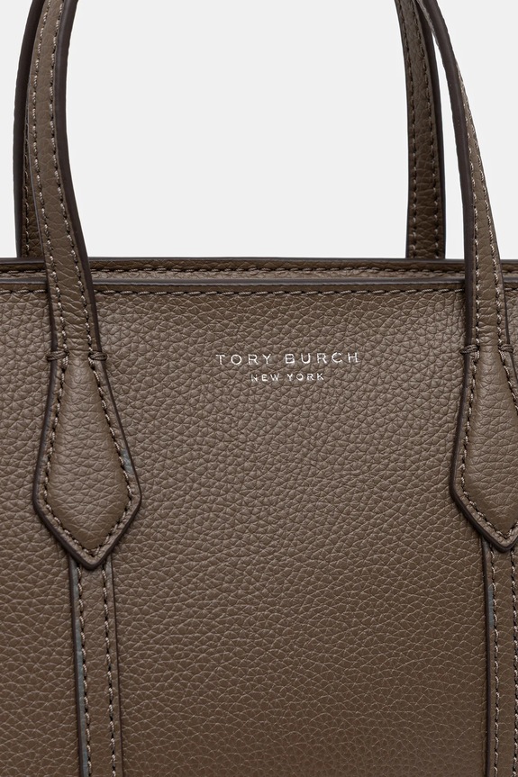 Kožna torba Tory Burch Perry Mini Tote smeđa 175548.250