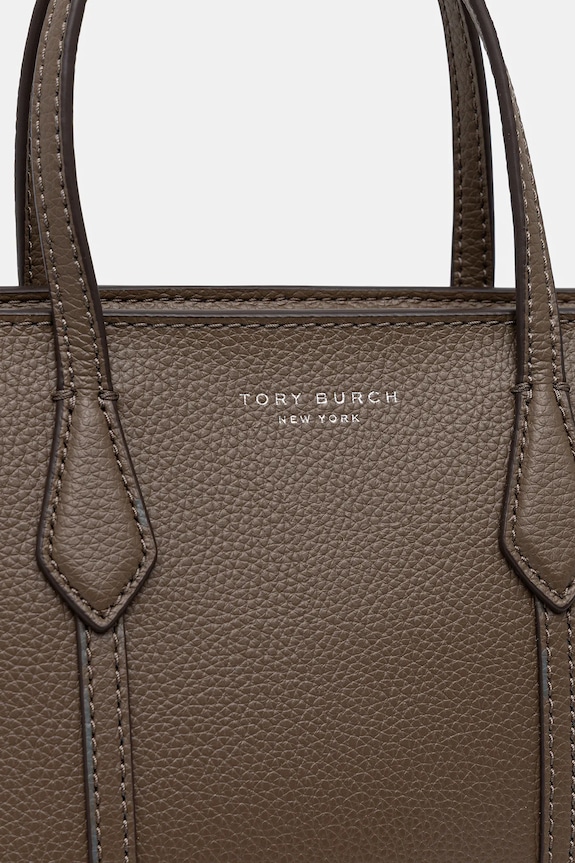 Kožna torba Tory Burch Perry Mini Tote smeđa 175548.250