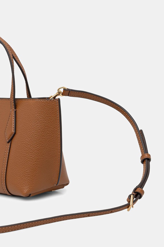 Akcesoria Tory Burch torebka skórzana Perry Mini Tote 177404.200 brązowy