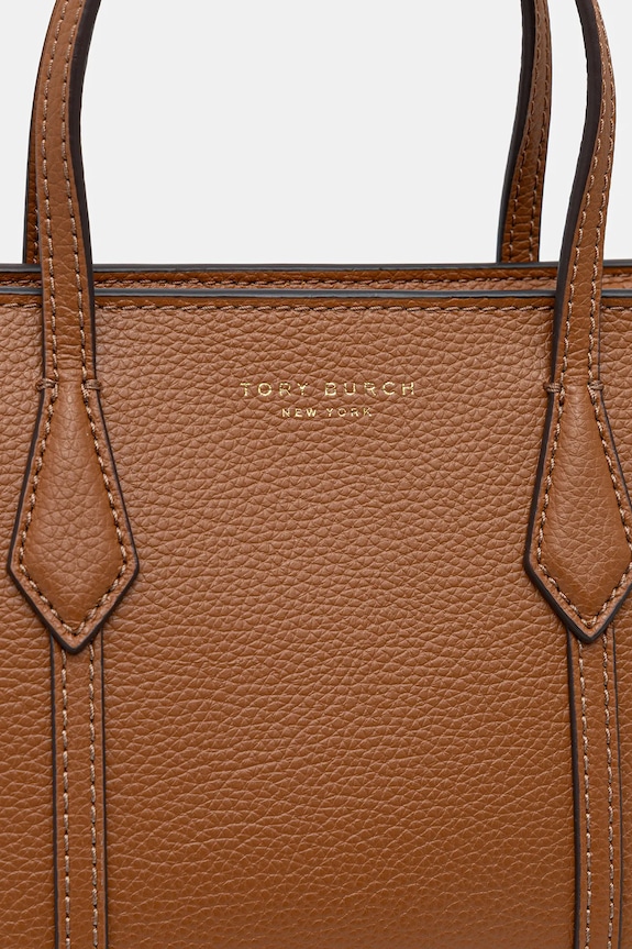 Tory Burch torebka skórzana Perry Mini Tote brązowy 177404.200