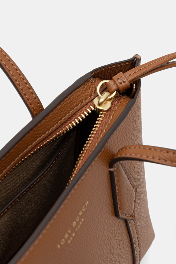 Tory Burch torebka skórzana Perry Mini Tote 177404.200 brązowy