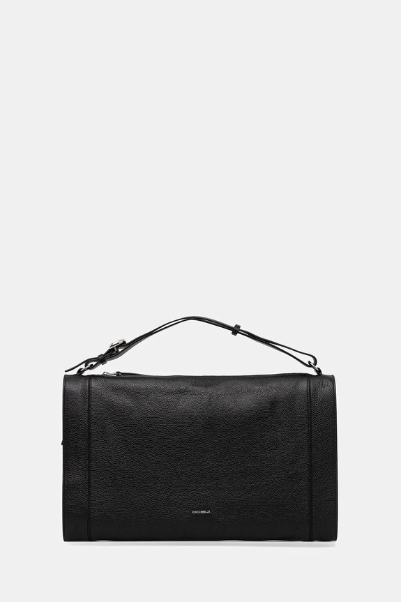 Coccinelle poșetă de piele ELINOR uni negru E1.TL5.12.01.01