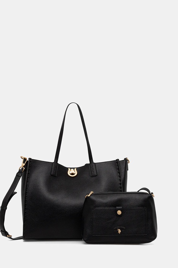Torba U.S. Polo Assn. Middleton bez uzorka crna BIU0M8868WVP