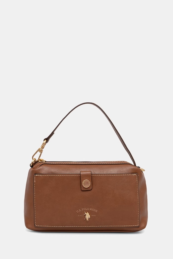 U.S. Polo Assn. crossbody kabelka dámska z imitácie kože Middleton hnedá BIU0M8871WVP