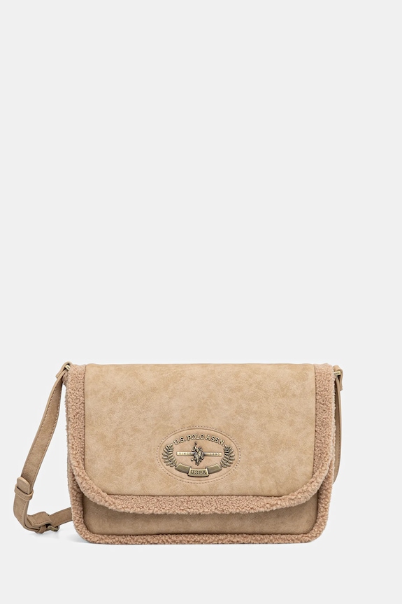 Τσάντα U.S. Polo Assn. Holly υφασμάτινο μπεζ BIUKO8873WPJ