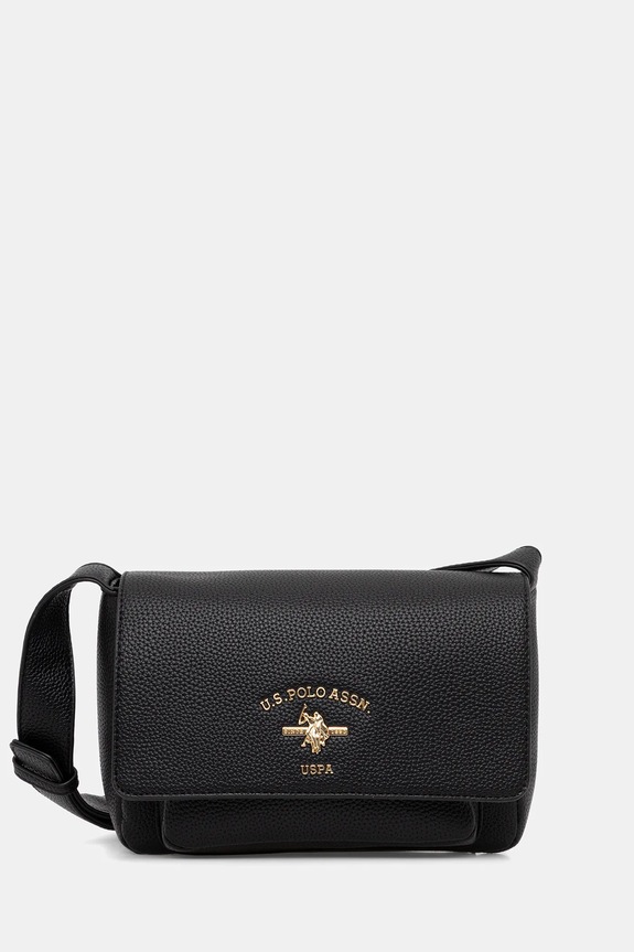 U.S. Polo Assn. torebka crossbody damska Stanford aplikacja czarny BIUSS8880WVP