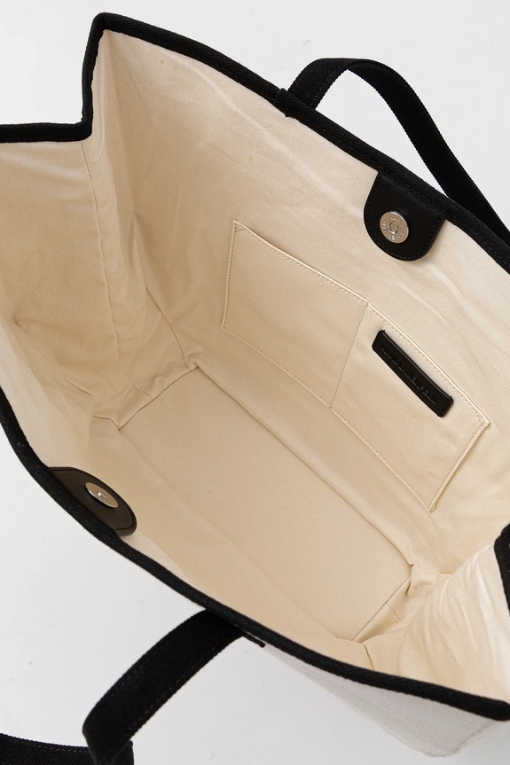 Pamučna torba Karl Lagerfeld K/SKETCH A4W50057 bež