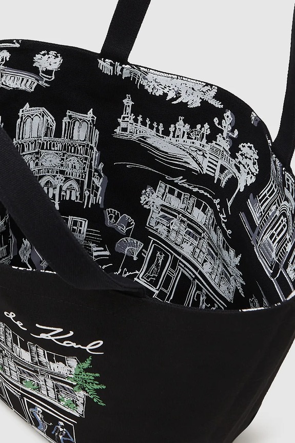 Dvostrana torba Karl Lagerfeld K/SKETCH crna A4W50058