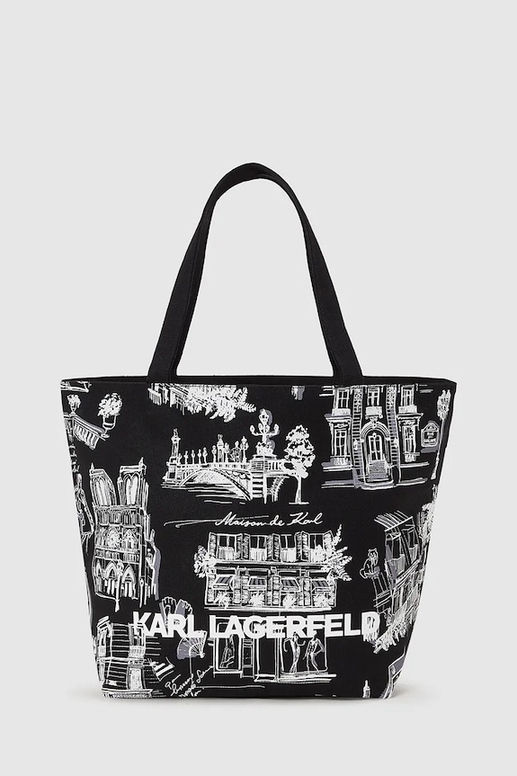 Dvostrana torba Karl Lagerfeld K/SKETCH A4W50058 crna