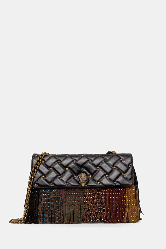 Kurt Geiger London torebka skórzana KENSINGTON nie mieści A4 brązowy 5025339219