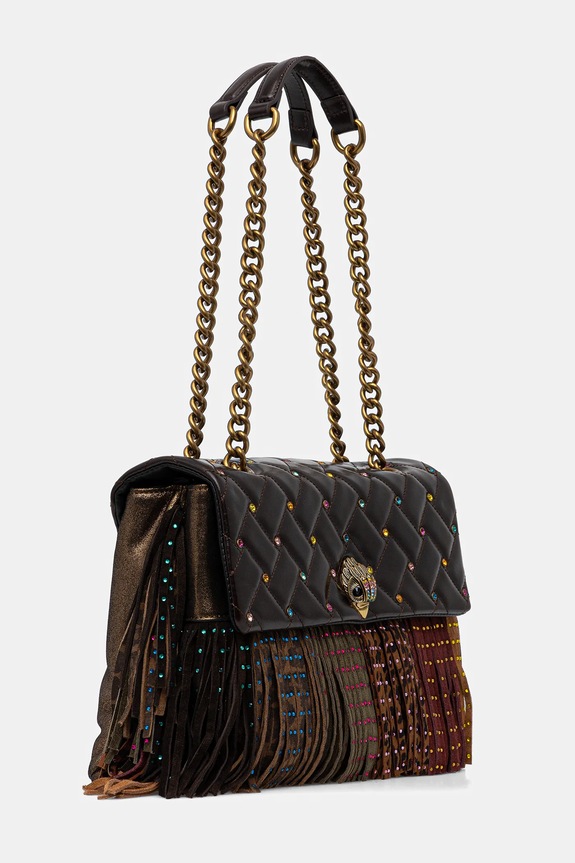 Kurt Geiger London torebka skórzana KENSINGTON 5025339219 brązowy AW25