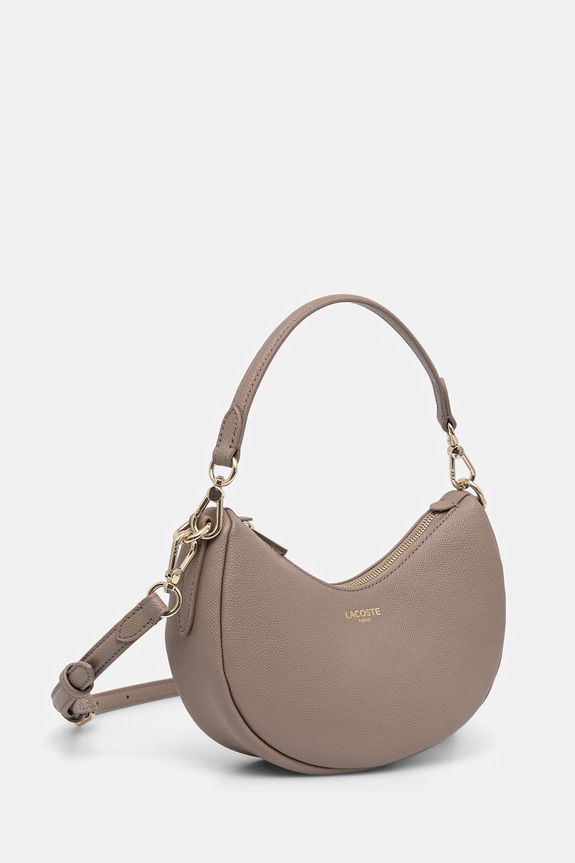 Lacoste poșetă de piele NF5101PH maro AW25