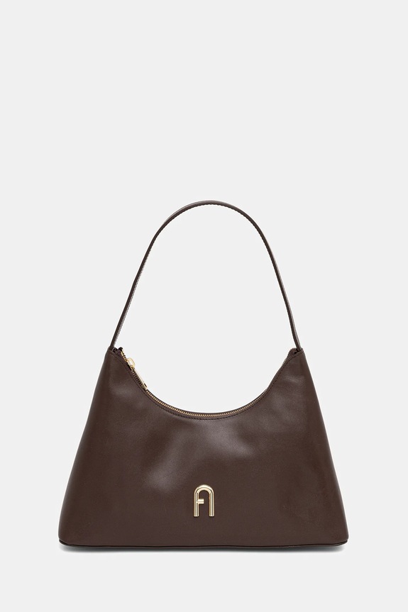 Δερμάτινη τσάντα Furla λείο δέρμα καφέ WB00782.AX0733.4284S