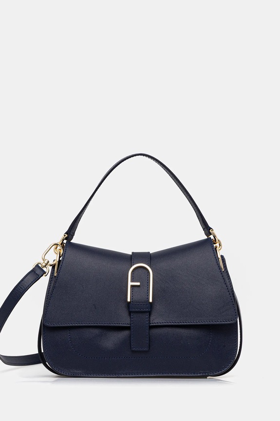 Kožna torba Furla bez uzorka mornarsko plava WB00996.BX2045.4533S