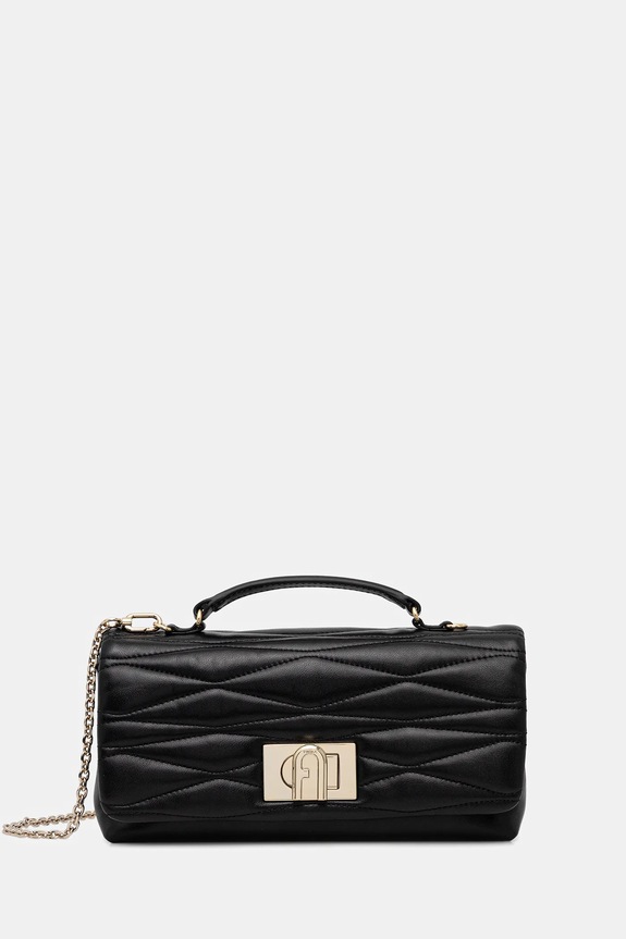 Usnjena torbica Furla Ne ustreza A4 črna WE00798.BX3548.O6000