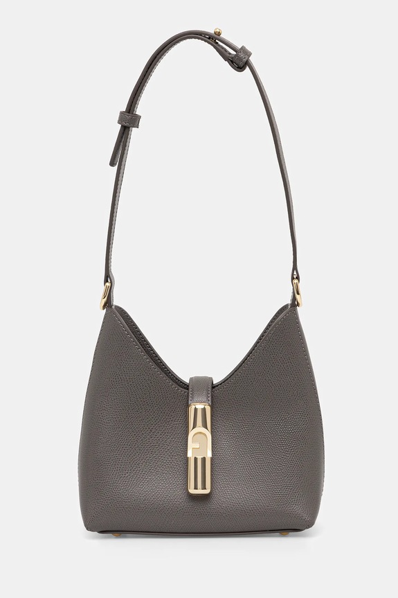 Kožna torba Furla bez uzorka siva WE00820.ARE000.4283S