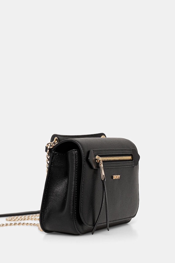 Δερμάτινη τσάντα Dkny BRYANT R5333M02 μαύρο AW25