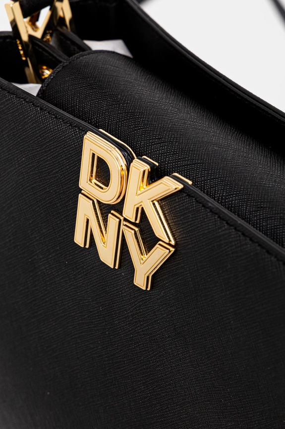 Δερμάτινη τσάντα Dkny FOSTER μαύρο R52D1L92