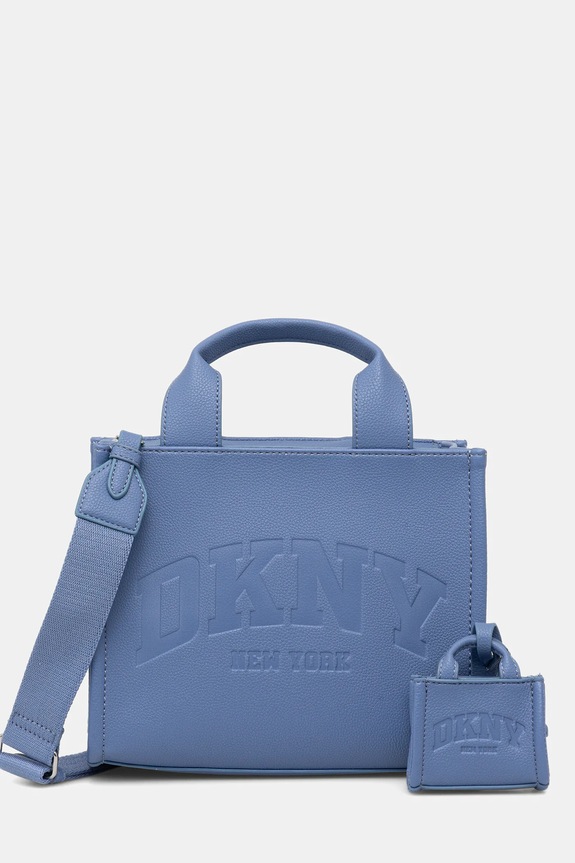 Kabelka Dkny HADLEE imitácia kože modrá R53AAC80