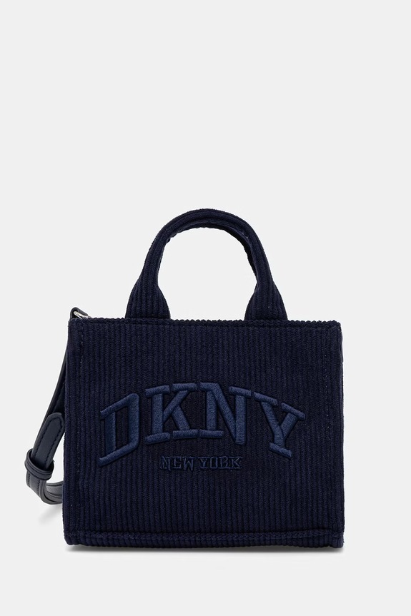 Dkny geantă din catifea HADLEE nu incape in A4 bleumarin R53ADM56