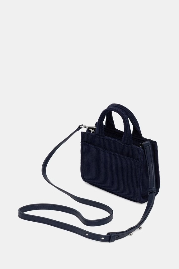 Accesorii Dkny geantă din catifea HADLEE R53ADM56 bleumarin
