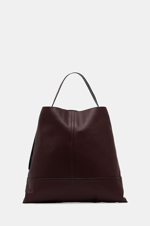 Kožna torba AllSaints ASHA bez uzorka crvena W400XC