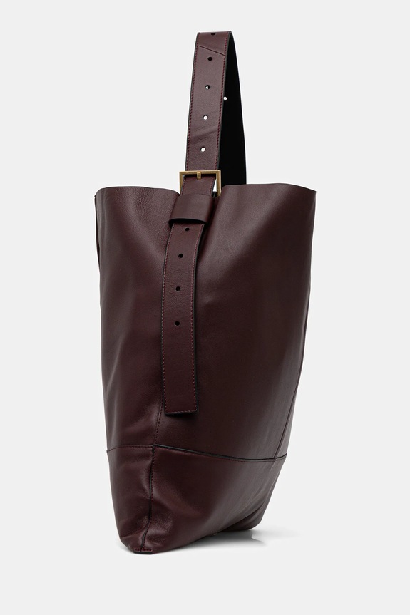 Δερμάτινη τσάντα AllSaints ASHA W400XC κόκκινο SS26