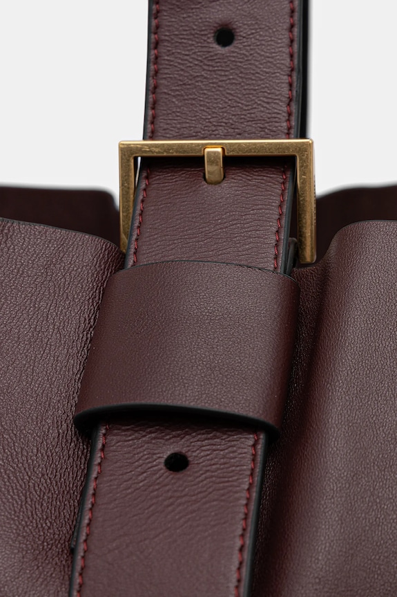 Kožna torba AllSaints ASHA crvena W400XC