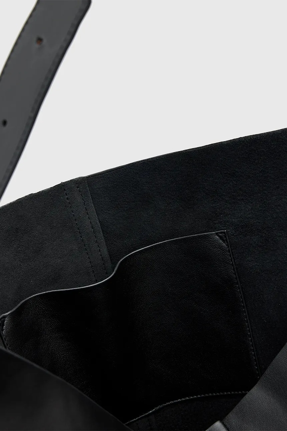 AllSaints bőr táska ASHA fekete W400XC