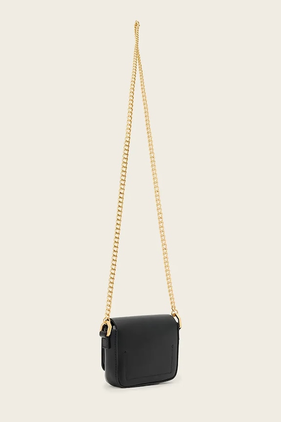 Akcesoria AllSaints torebka skórzana ETTA W340XD czarny