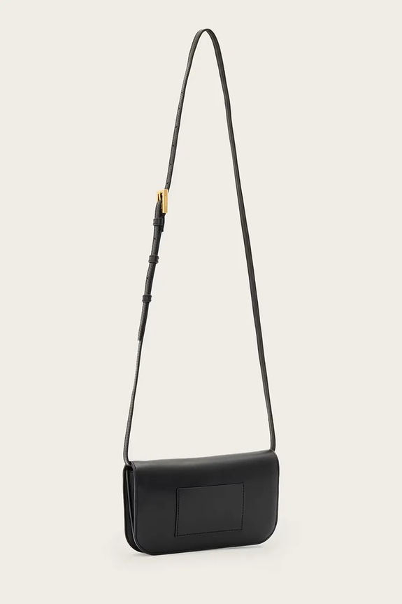 Kiegészítők AllSaints bőr táska MAEVE W268XD fekete