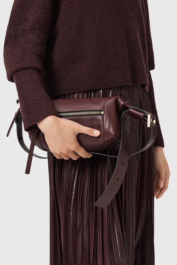 Kožená kabelka AllSaints VEGA W196XD