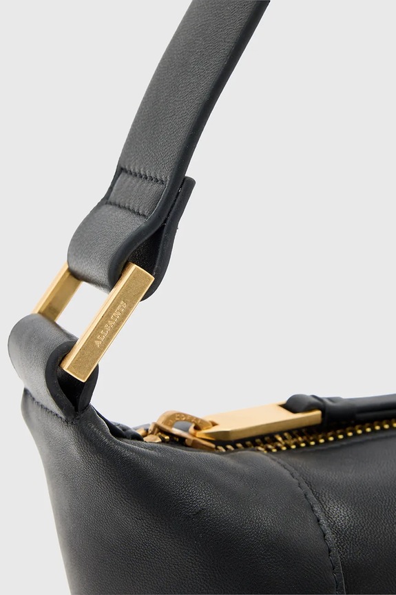 Шкіряна сумочка AllSaints VEGA чорний W196XD