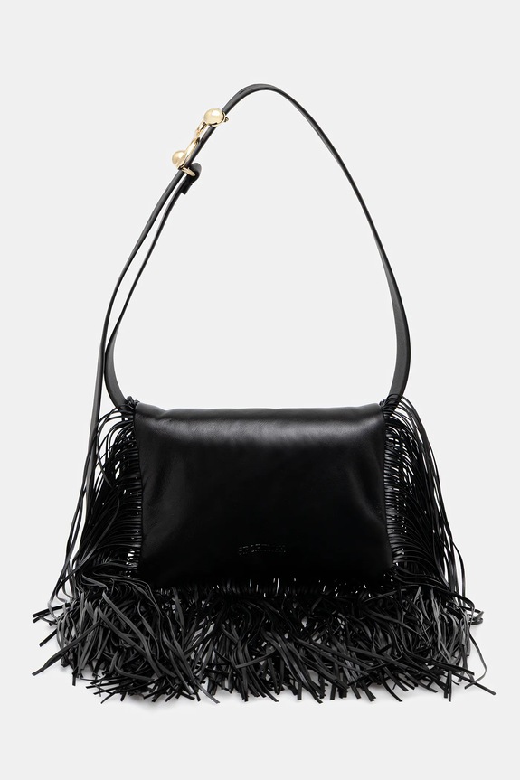Sportmax geantă de piele STILLA uni negru 2522516056600