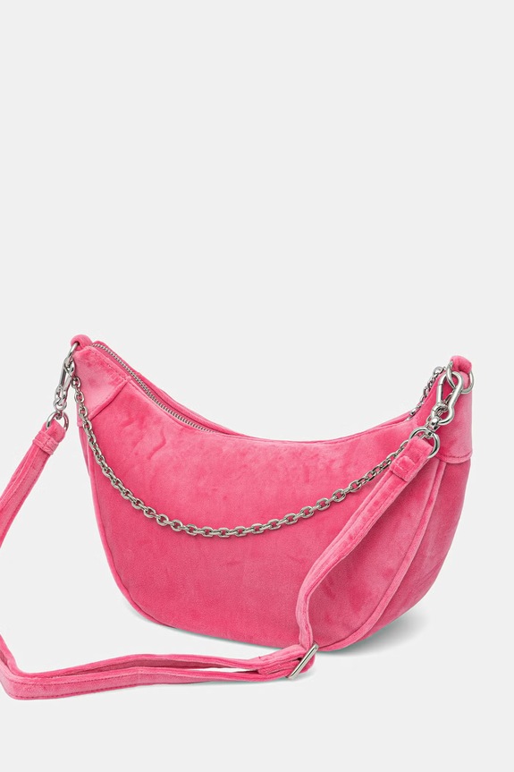 Akcesoria Juicy Couture torebka rogal damska welurowa Kimberly BIJQL8933WPO różowy