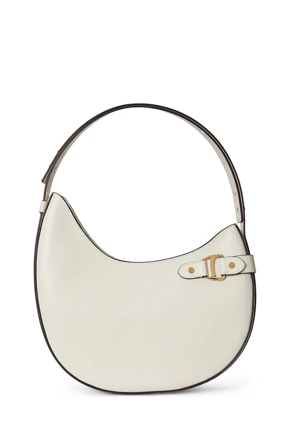 Lauren Ralph Lauren poșetă de piele uni bej 431980156