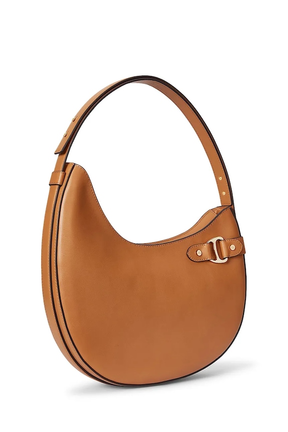 Lauren Ralph Lauren torebka skórzana 431980156 brązowy SS26
