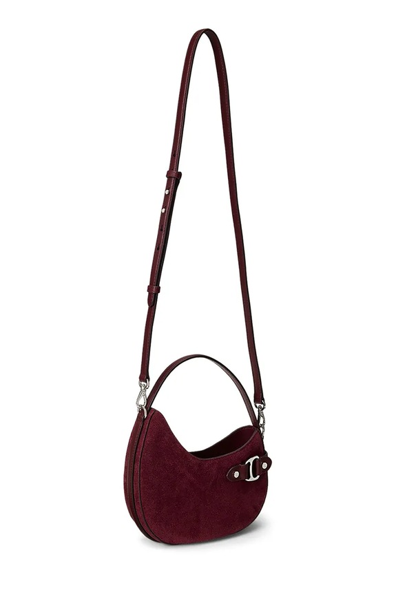 Τσάντα σουέτ Lauren Ralph Lauren 431980160 μπορντό AW25