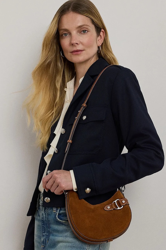 Lauren Ralph Lauren torebka zamszowa 431980160